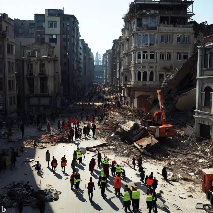 Yapay zeka İstanbul depremini çizdi. Resimler korkunç 11
