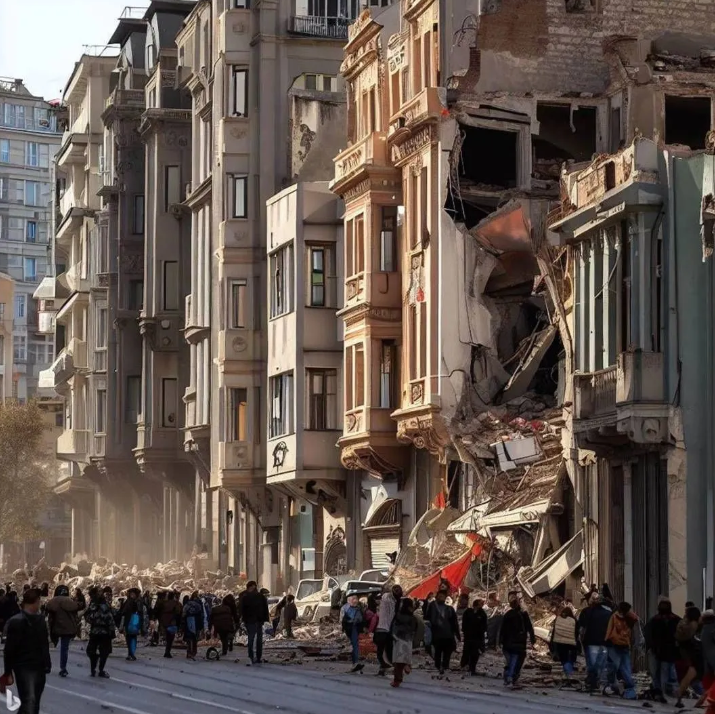 Yapay zeka İstanbul depremini çizdi. Resimler korkunç 9