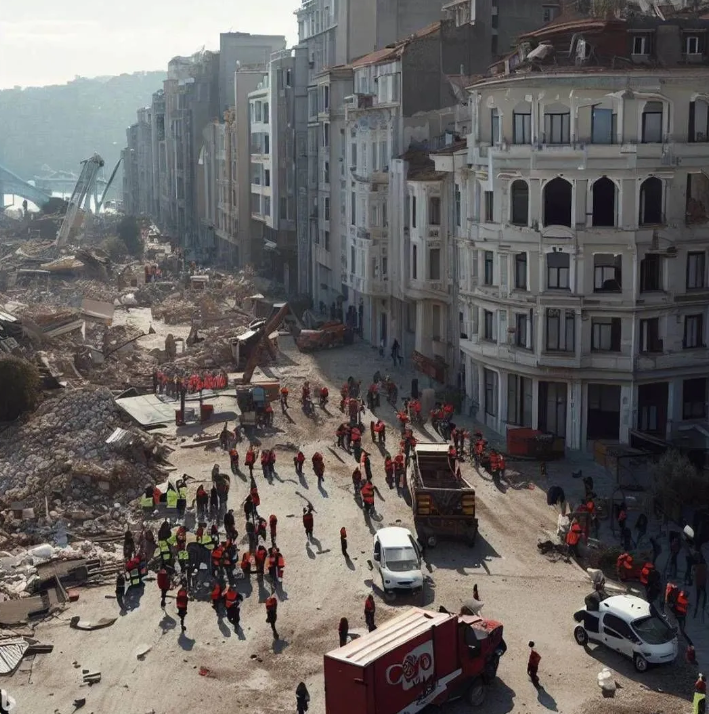 Yapay zeka İstanbul depremini çizdi. Resimler korkunç 8