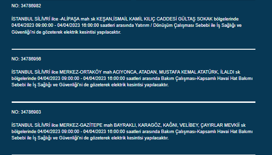 İstanbullular dikkat! Bu ilçelerde elektrik kesintisi olacak 24