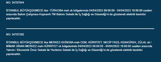 İstanbullular dikkat! Bu ilçelerde elektrik kesintisi olacak 14