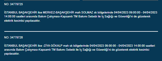 İstanbullular dikkat! Bu ilçelerde elektrik kesintisi olacak 8