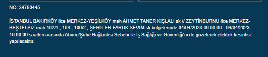 İstanbullular dikkat! Bu ilçelerde elektrik kesintisi olacak 7