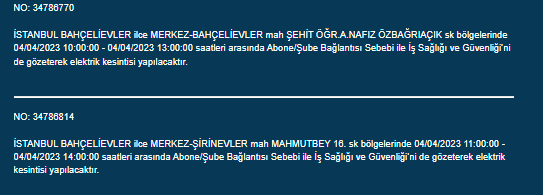 İstanbullular dikkat! Bu ilçelerde elektrik kesintisi olacak 6