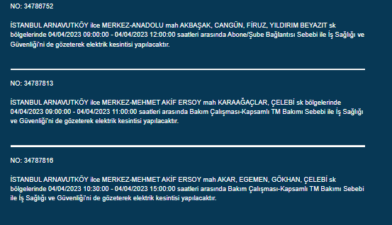 İstanbullular dikkat! Bu ilçelerde elektrik kesintisi olacak 2