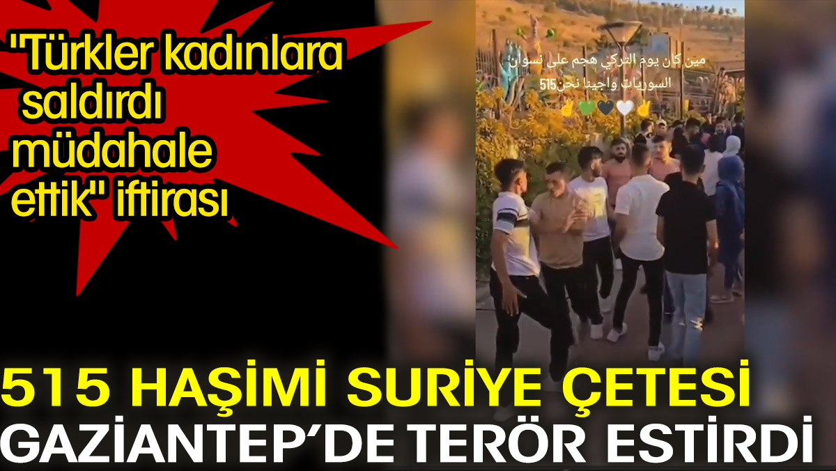 Türk düşmanı 515 haşimi suriye çetesi Gaziantep’te terör estirdi.
