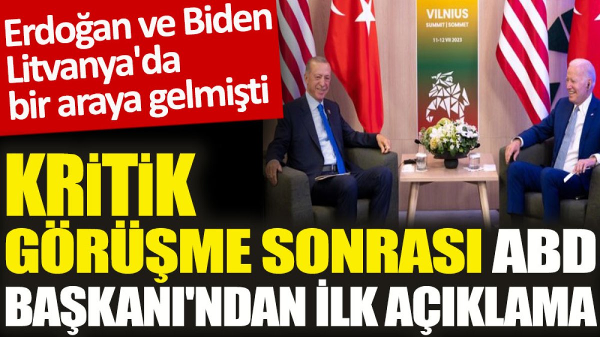 Erdoğan'la olan görüşmesi sonrası ABD Başkanı'ndan ilk açıklama