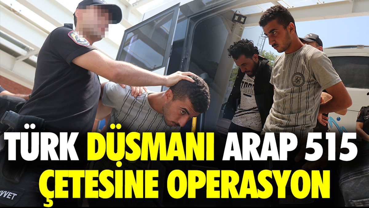 Türk düşmanı Arap 515 çetesine operasyon