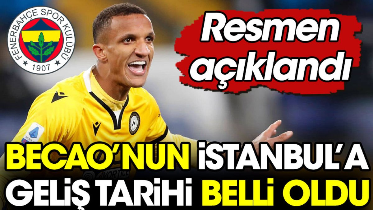 Fenerbahçenin Yeni Transferi Becaonun İstanbula Geleceği Tarih Belli Oldu 