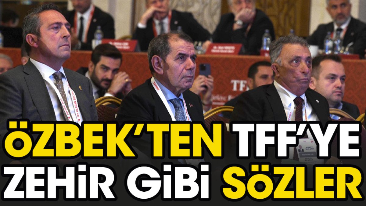 Dursun Özbek'ten TFF'ye tehdit gibi gönderme: Bundan sonra TFF düşünsün