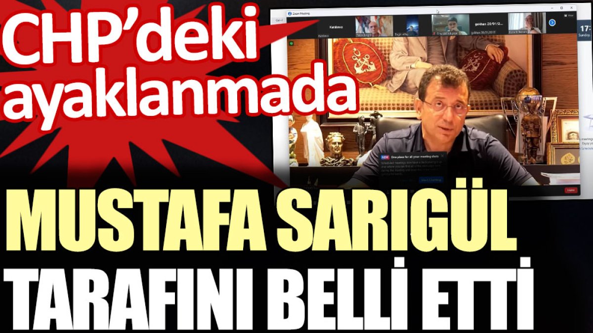 CHP’deki ayaklanmada Mustafa Sarıgül tarafını belli etti