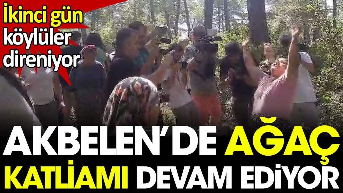 Akbelen'de ağaç katliamı devam ediyor. İkinci gün köylüler direniyor