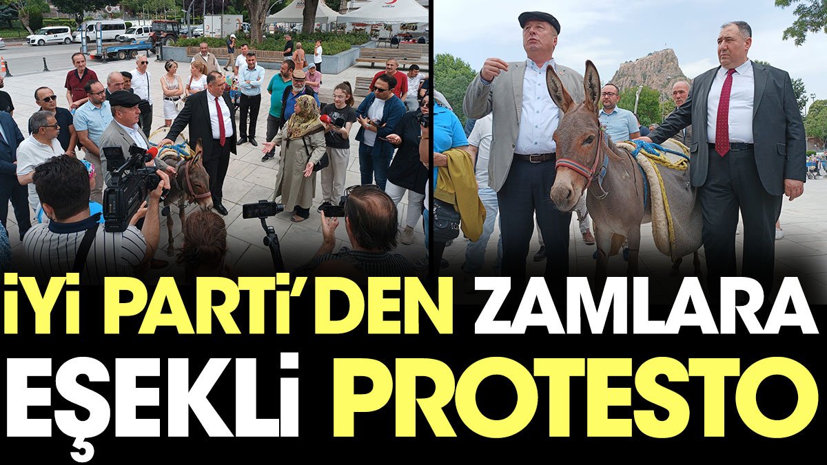 İYİ Parti'den zamlara eşekli protesto