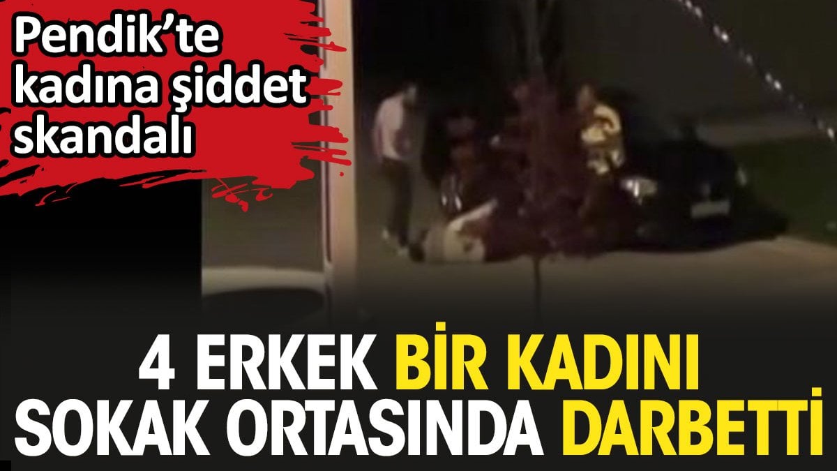 Pendik’te kadına şiddet skandalı. 4 erkek bir kadına saldırdı