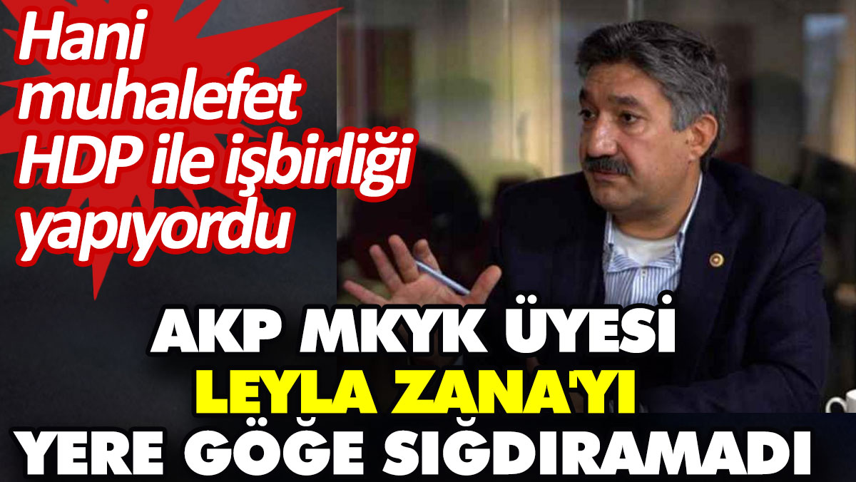 AKP MKYK Üyesi Leyla Zana'yı yere göğe sığdıramadı. Hani muhalefet HDP ile işbirliği yapıyordu