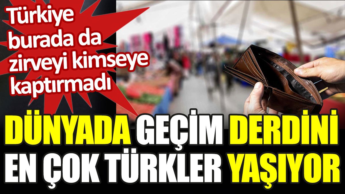 Dünyada geçim derdini en çok Türkler yaşıyor