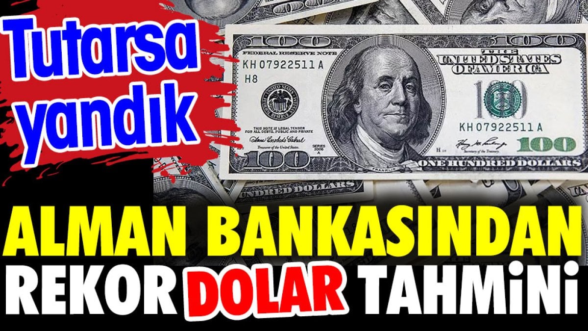 Alman bankasından rekor dolar tahmini. Tutarsa yandık