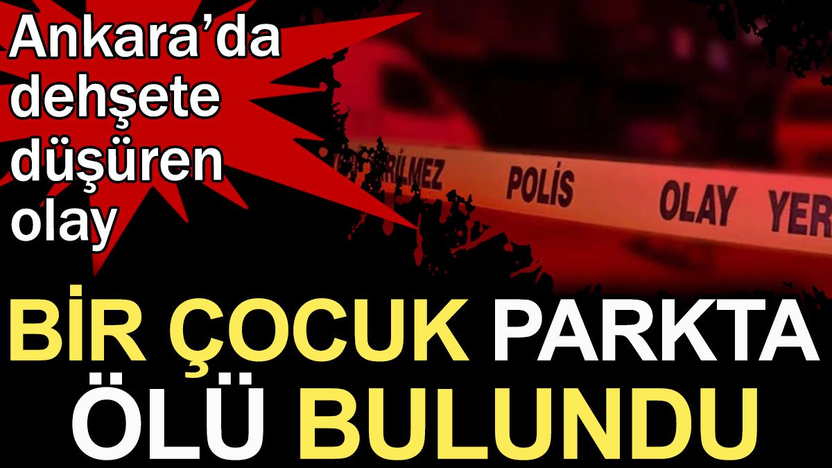Ankara’da dehşete düşüren olay: Bir çocuk parkta ölü bulundu