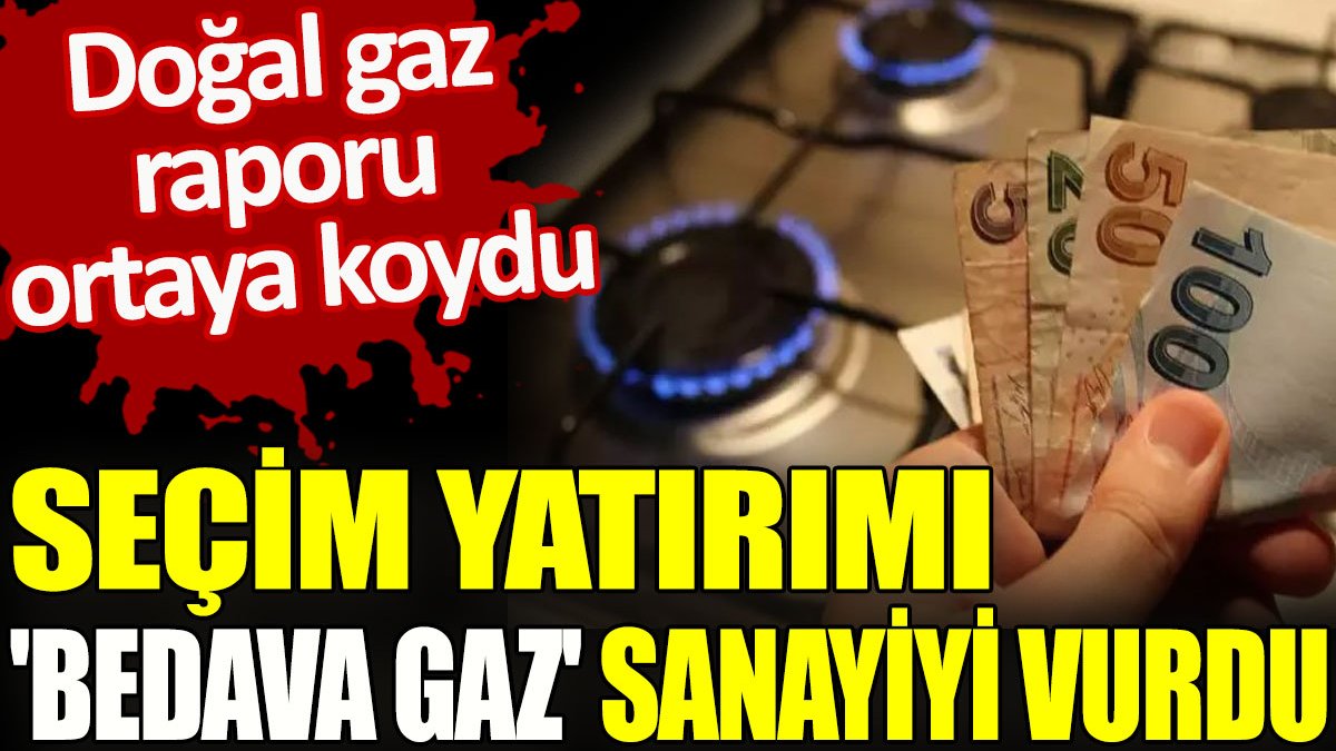 Seçim yatırımı 'bedava gaz' sanayiyi vurdu