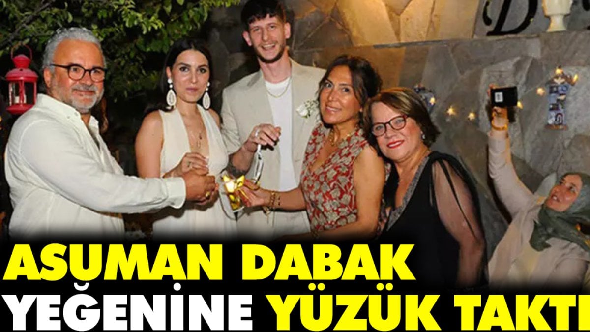 Asuman Dabak yeğenine yüzük taktı