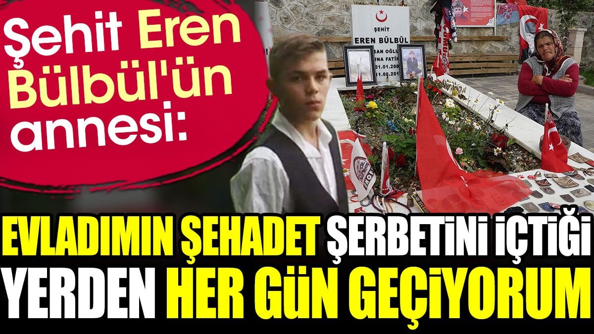 Şehit Eren Bülbül'ün annesi: Evladımın şehadet şerbeti içtiği yerden her gün geçiyorum