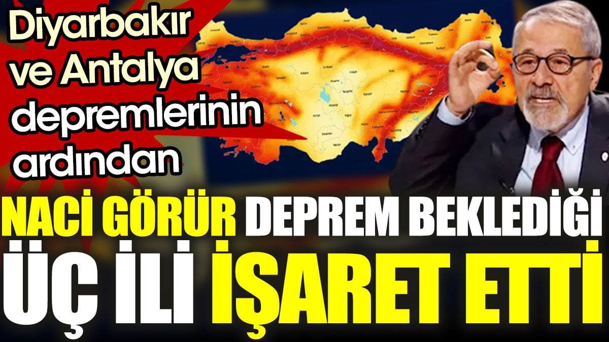 Prof. Dr. Naci Görür Diyarbakır depremi sonrası üç şehri işaret etti