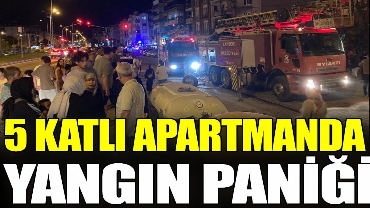 5 katlı apartmanda yangın paniği