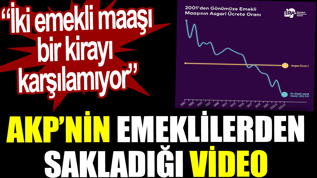 AKP'nin emeklilerden sakladığı video. İki emekli maaşı bir kirayı karşılamıyor