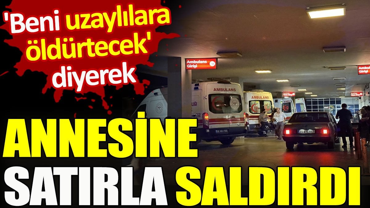 'Beni uzaylılara öldürtecek' diyerek annesine satırla saldırdı