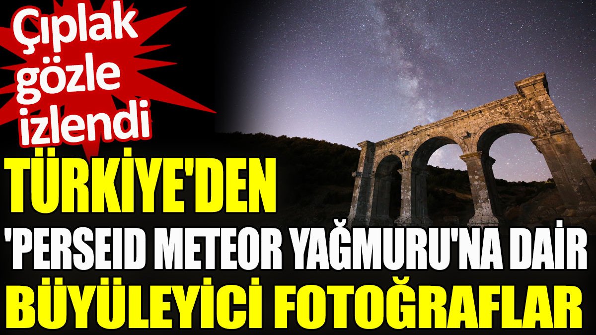 Türkiye'den 'Perseid meteor yağmuru'na dair büyüleyici fotoğraflar