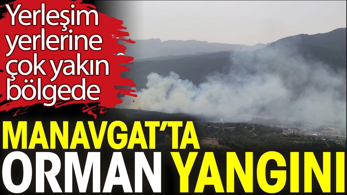 Manavgat'ta orman yangını. Yerleşim yerlerine çok yakın