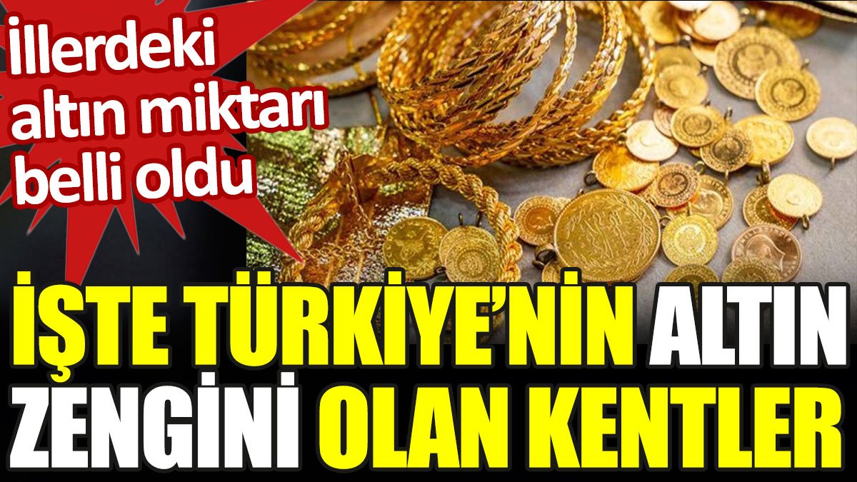 İşte Türkiye'nin altın zengini olan kentler
