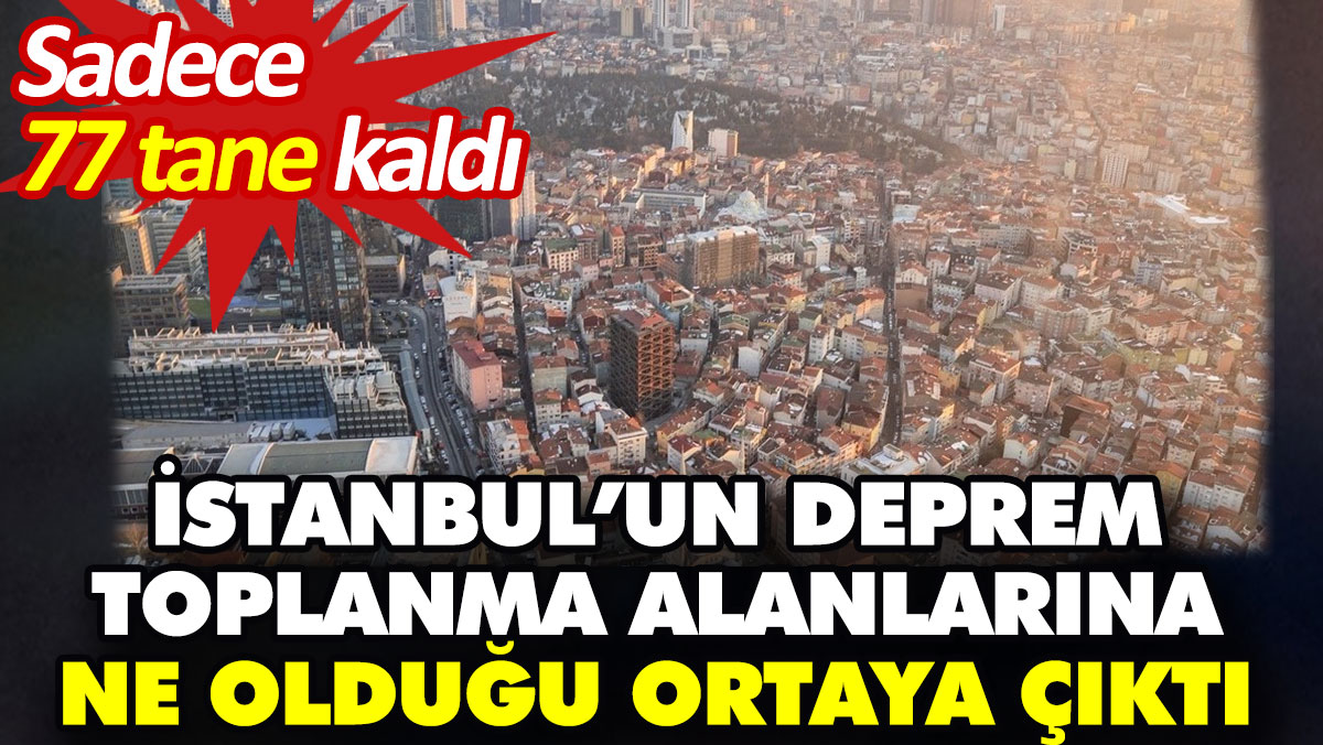İstanbul’un deprem toplanma alanlarının AKP'li belediye zamanında nasıl yendiği ortaya çıktı. Sadece 77 tane kaldı