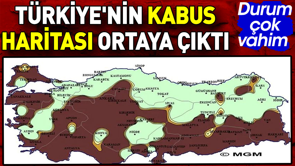 Türkiye'nin kabus haritası ortaya çıktı. Durum çok vahim