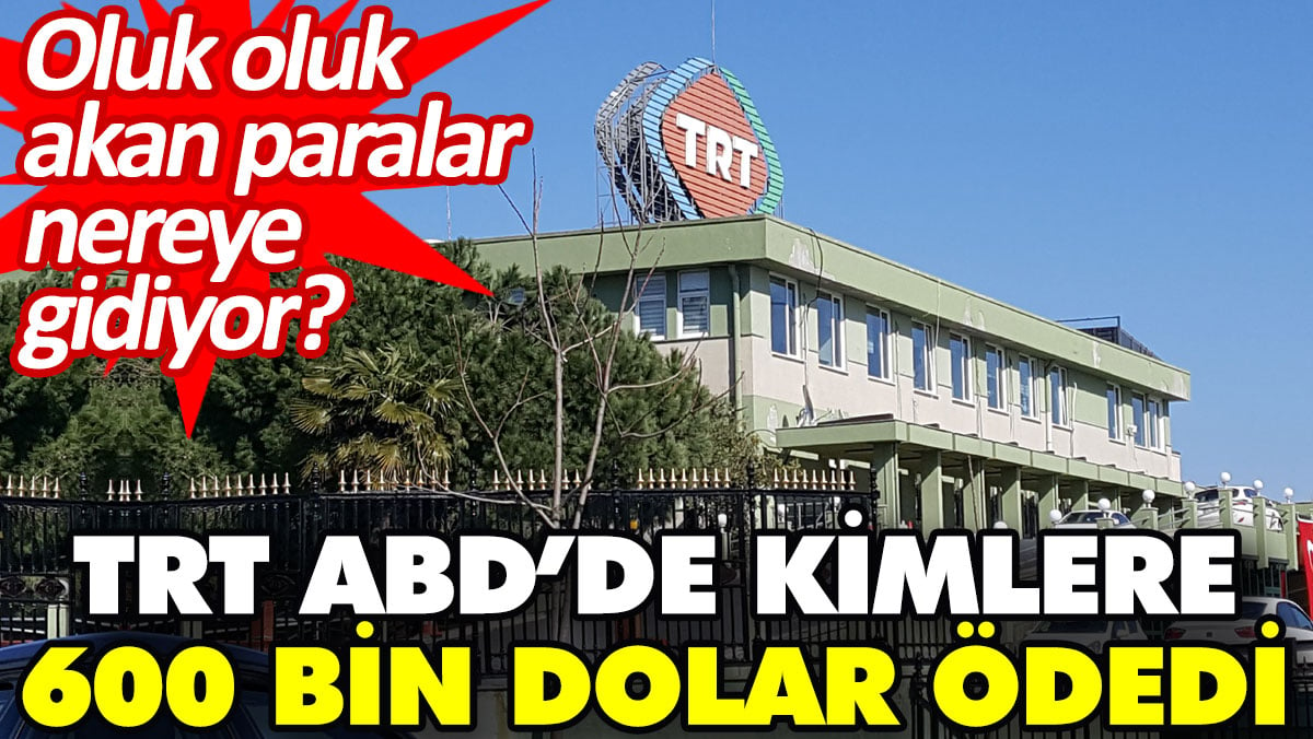 TRT ABD’de kimlere 600 bin dolar ödedi? Oluk oluk akan paralar nereye gidiyor?