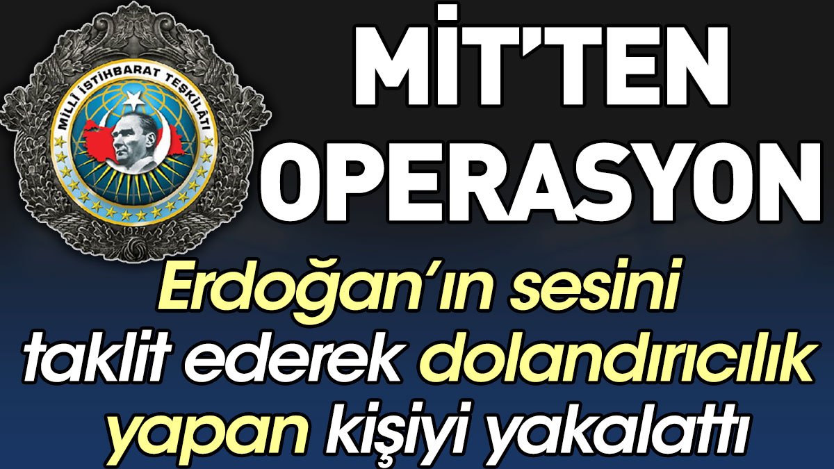 Milli İstihbarat Teşkilatı'ndan operasyon: Erdoğan'ın sesini taklit ederek dolandırıcılık yapan kişiyi yakalattı