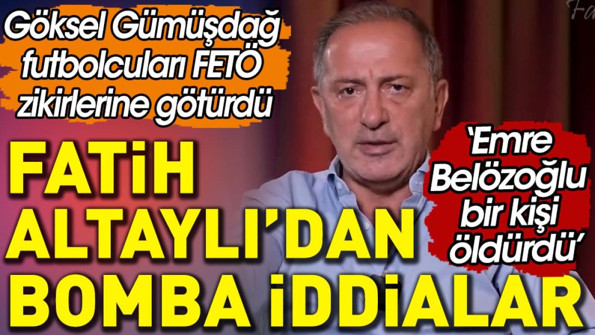 Emre Belözoğlu bir kişiyi öldürdü. Gümüşdağ FETÖ zikirlerine götürdü. Fatih Altaylı açıkladı