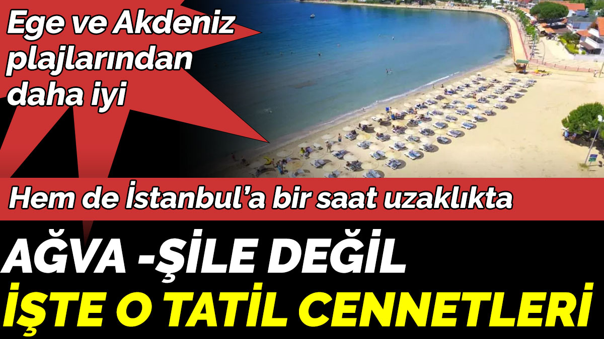Ege ve Akdeniz  plajlarından daha iyi. İstanbul’a bir saat uzaklıktaki tatil cennetleri