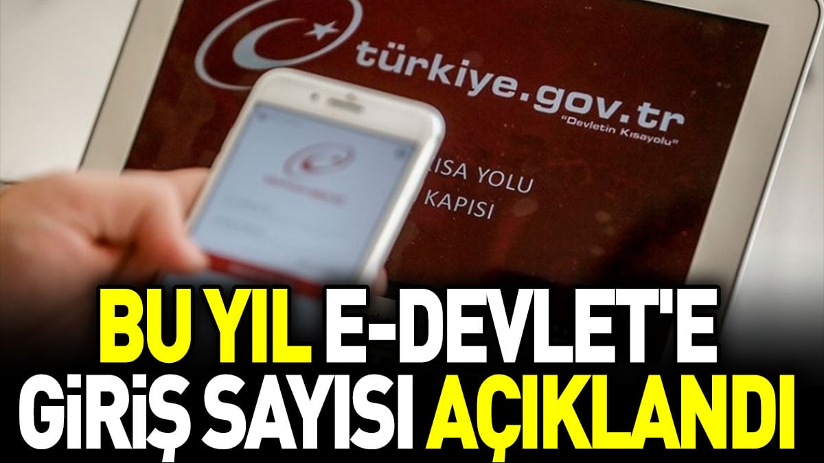 Bu yıl e-Devlet'e giriş sayısı açıklandı