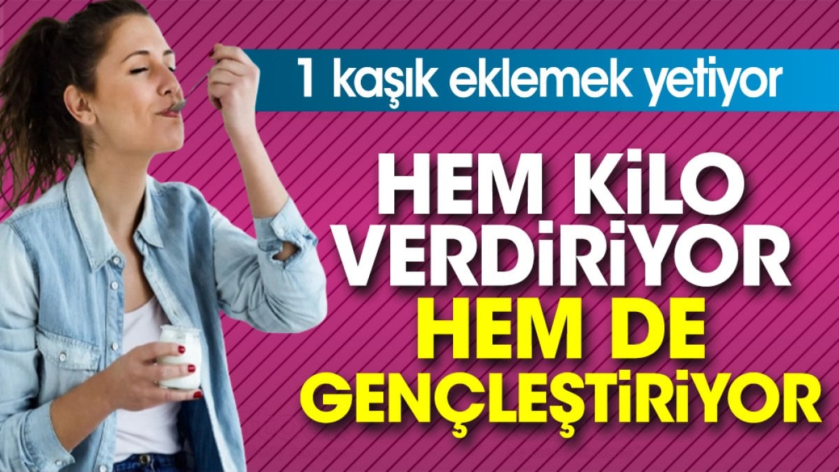 Hem kilo verdiriyor hem de gençleştiriyor. 1 kaşık eklemek yetiyor