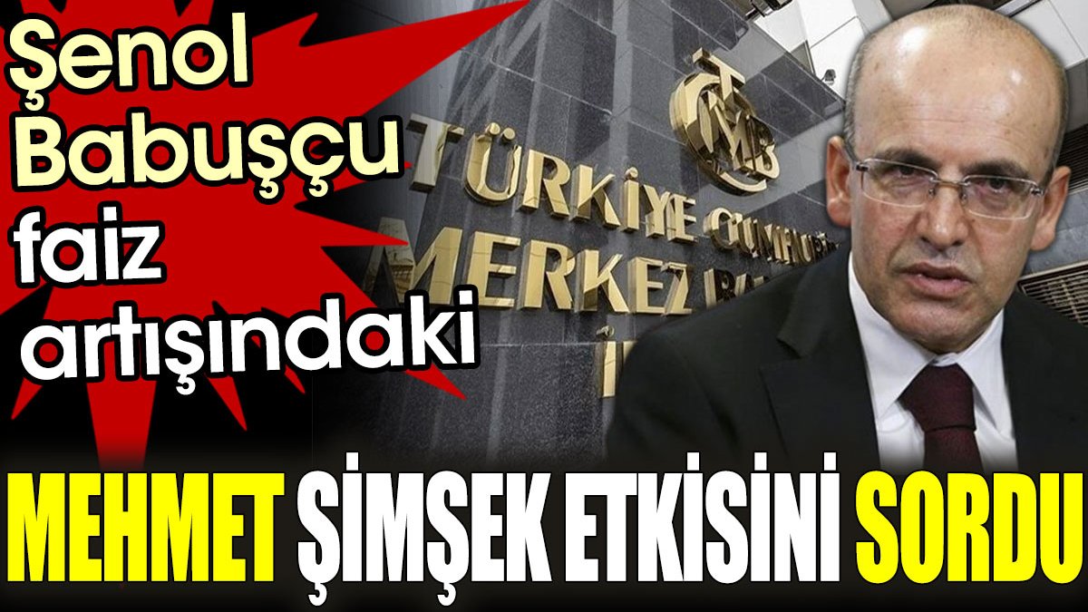 Şenol Babuşçu faiz artışındaki Mehmet Şimşek etkisini sordu