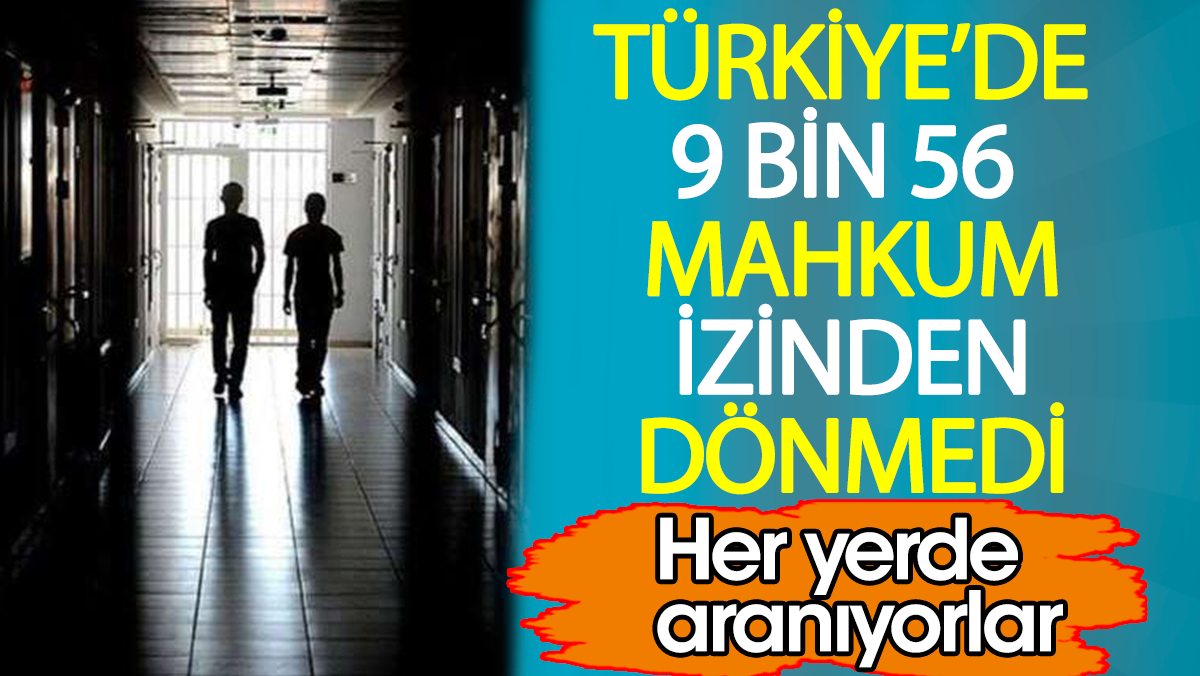 Türkiye'de  9 bin 56 mahkum izinden dönmedi. Her yerde aranıyorlar