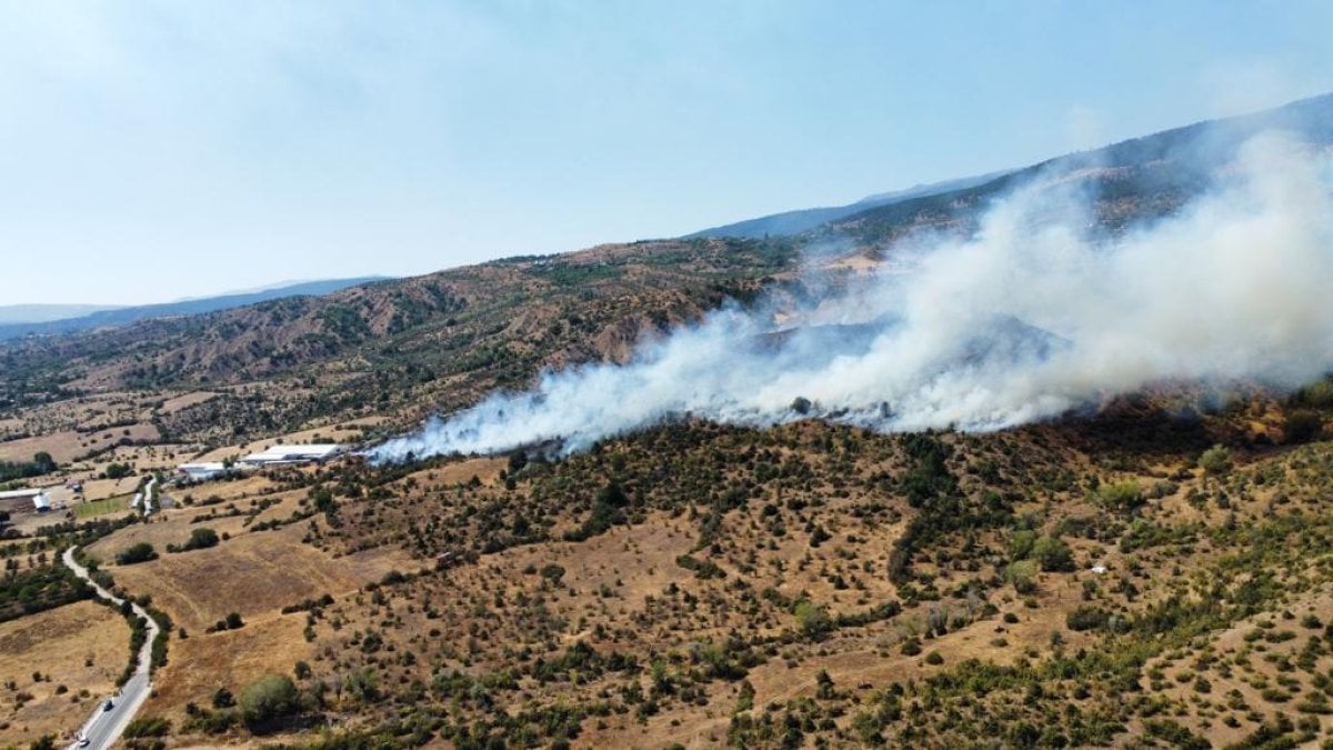 Çankırı’da çıkan orman yangınına müdahale ediliyor