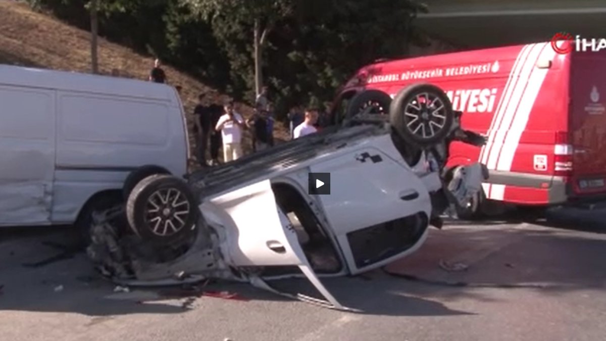 Başakşehir'de zincirleme kaza: Makas atan sürücü dehşet saçtı