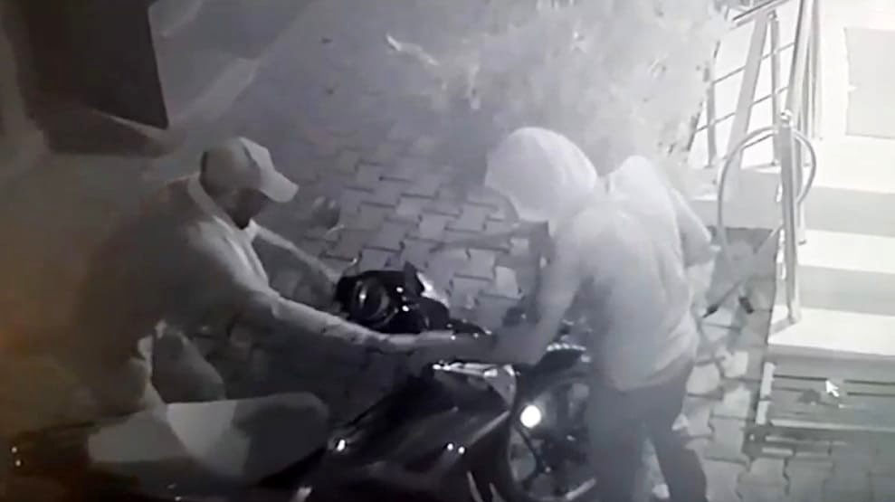 Iğdır'da kamuflajlı motosiklet hırsızlığı