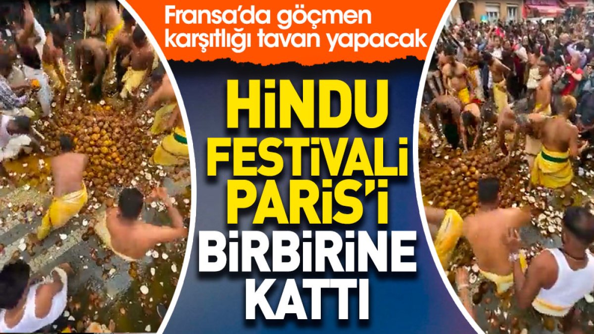 Hindu festivali Paris’i birbirine kattı