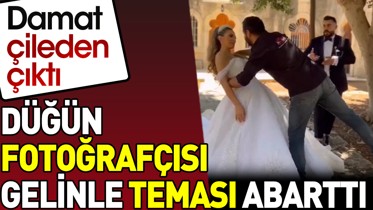 Düğün fotoğrafçısı gelinle teması abarttı. Damat çileden çıktı