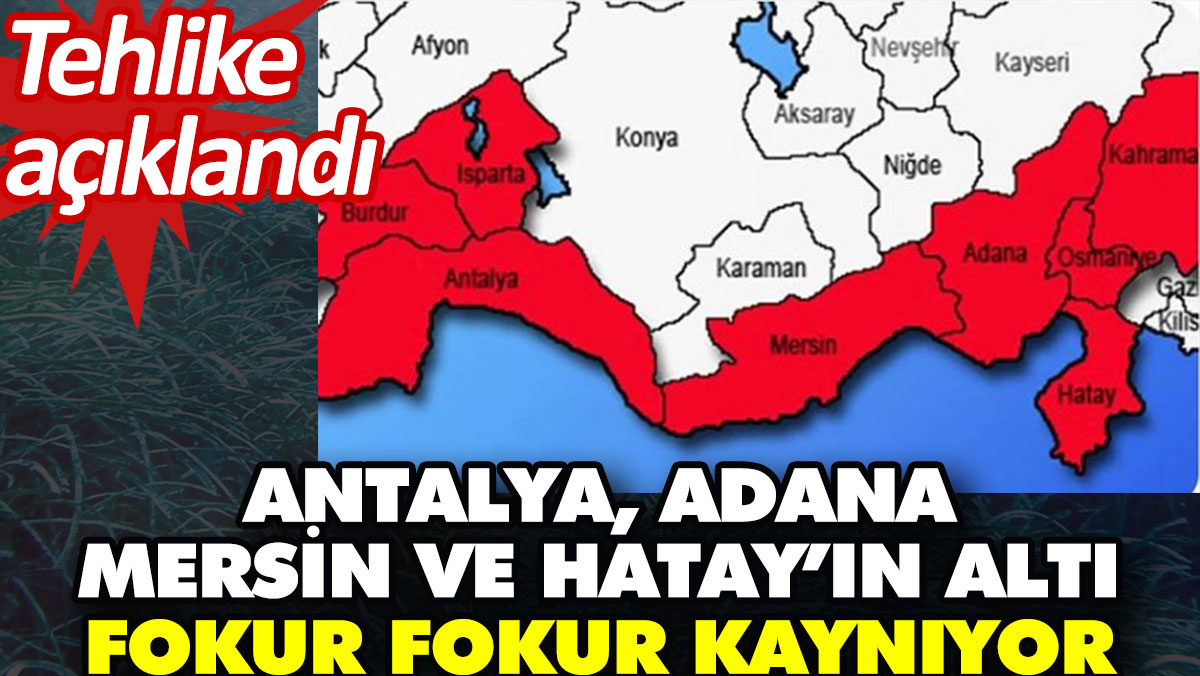 Antalya, Adana, Mersin ve Hatay’ın altı fokur fokur kaynıyor