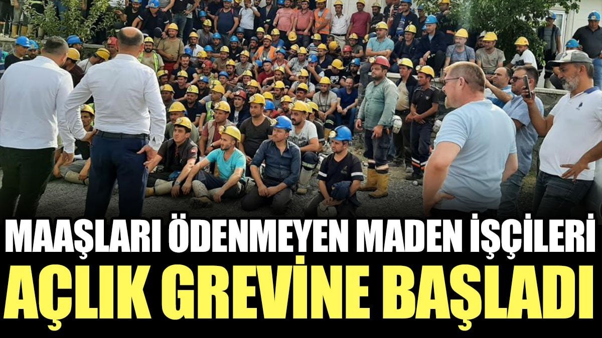 Maaşları ödenmeyen maden işçileri açlık grevine başladı