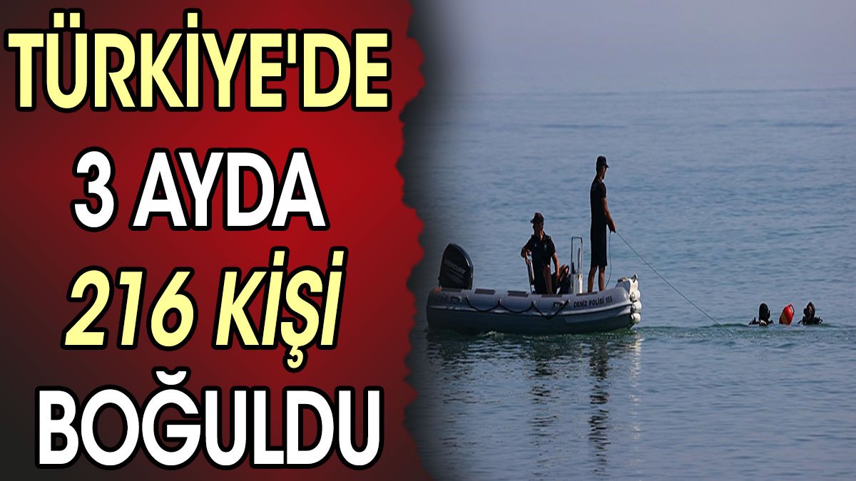 Türkiye'de 3 ayda 216 kişi boğuldu